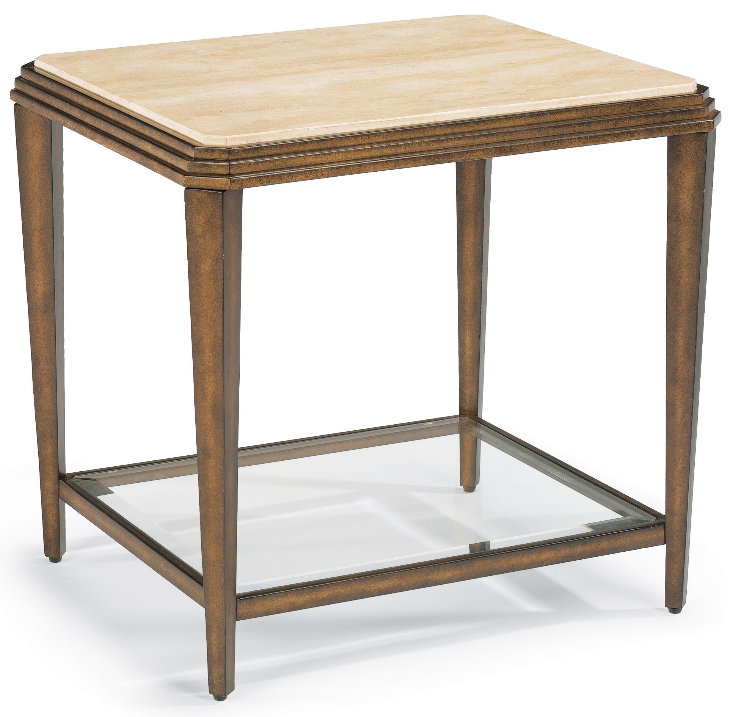 Flexsteel Seville 662901 Metal End Table with Marble Top Dunk